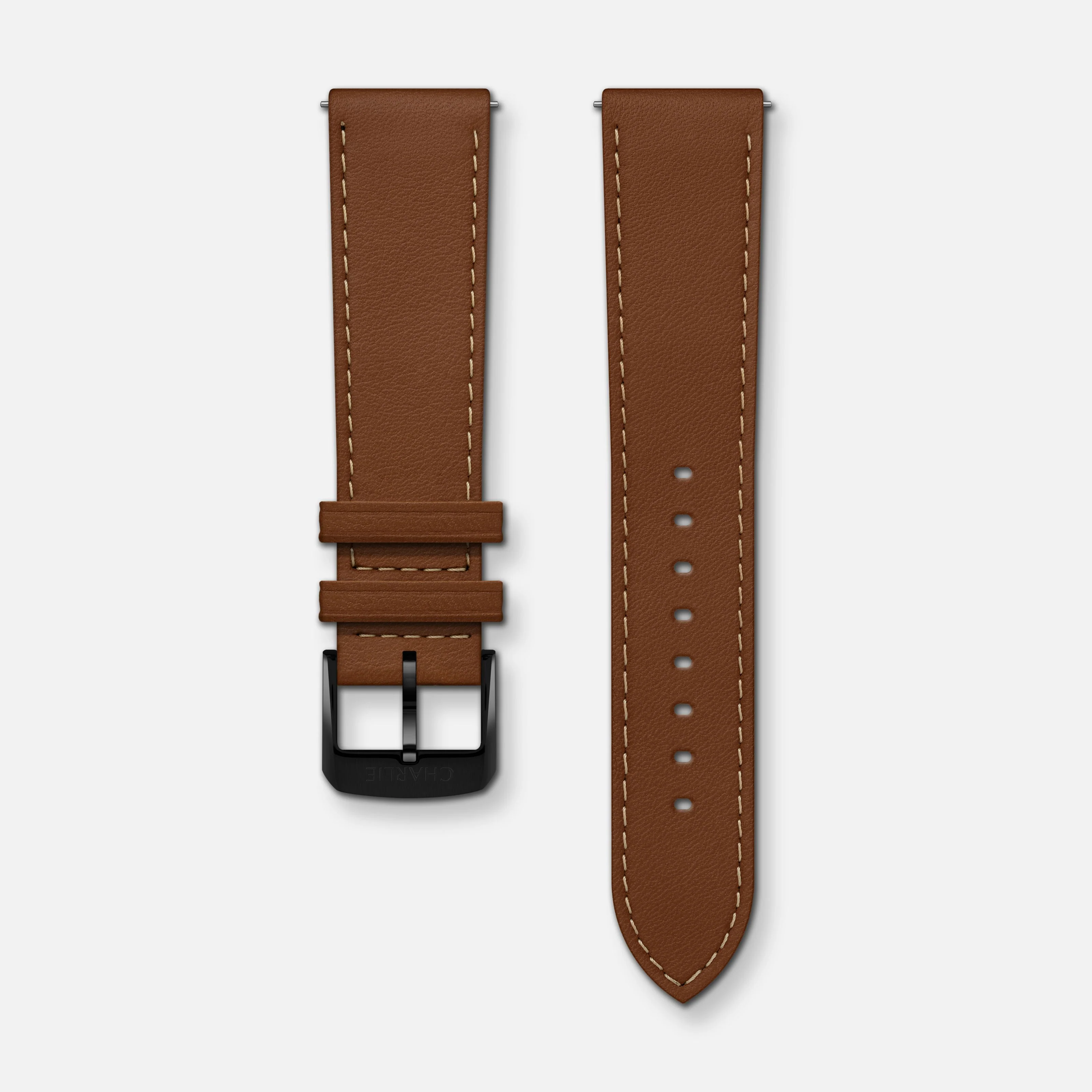 Bracelet cuir marron 20mm - Image 5