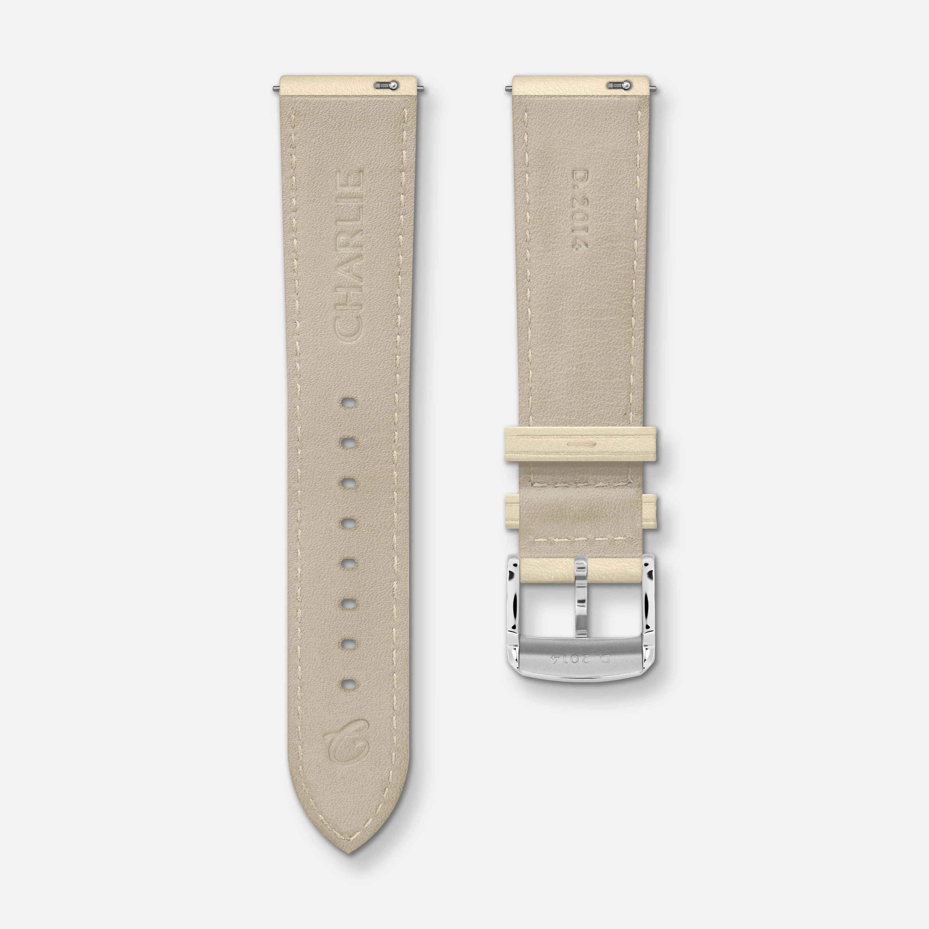 Bracelet cuir sable 20mm - Image 3