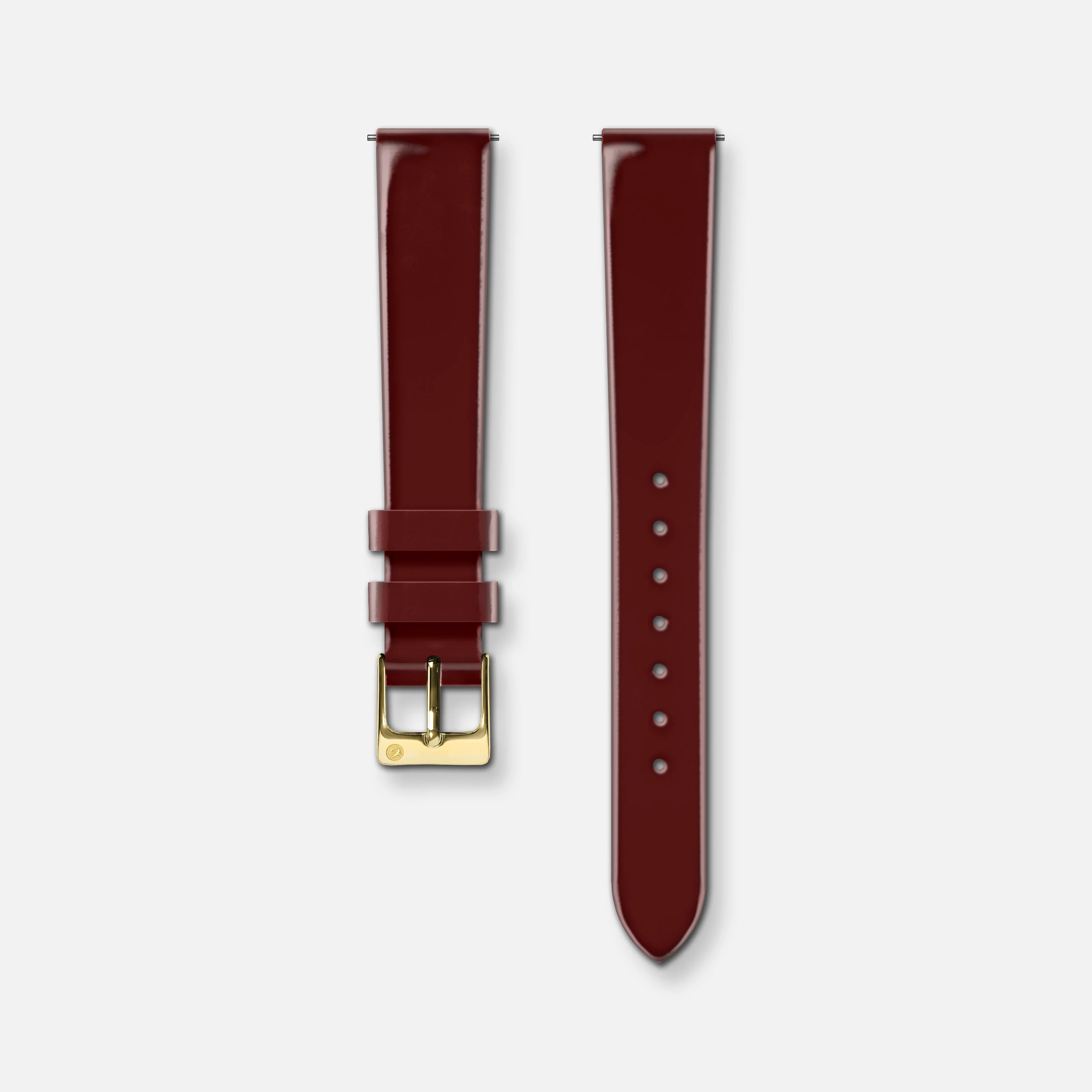 Bracelet cuir vernis bordeaux 14mm - Image 5