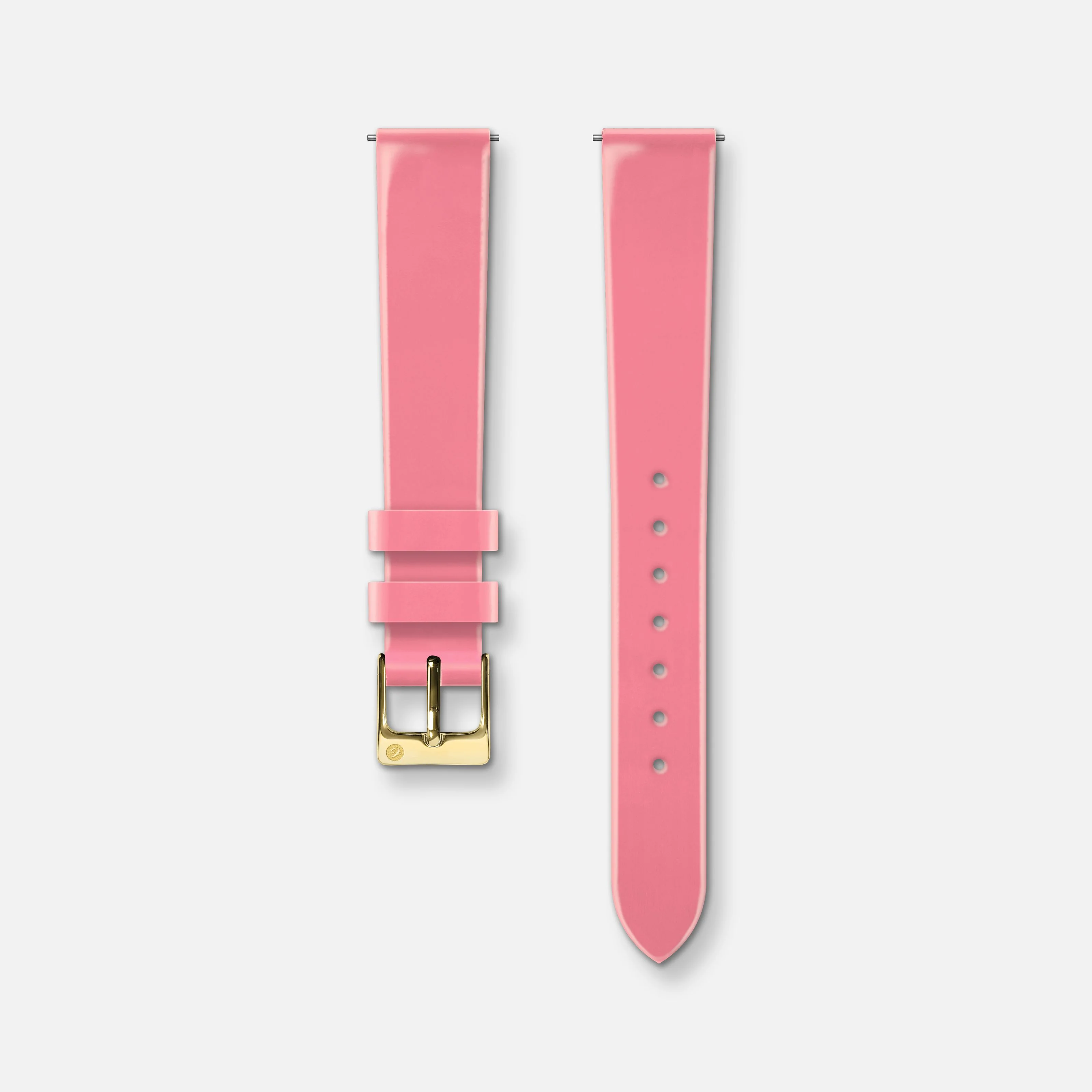 Bracelet cuir vernis rose 14mm - Image 4