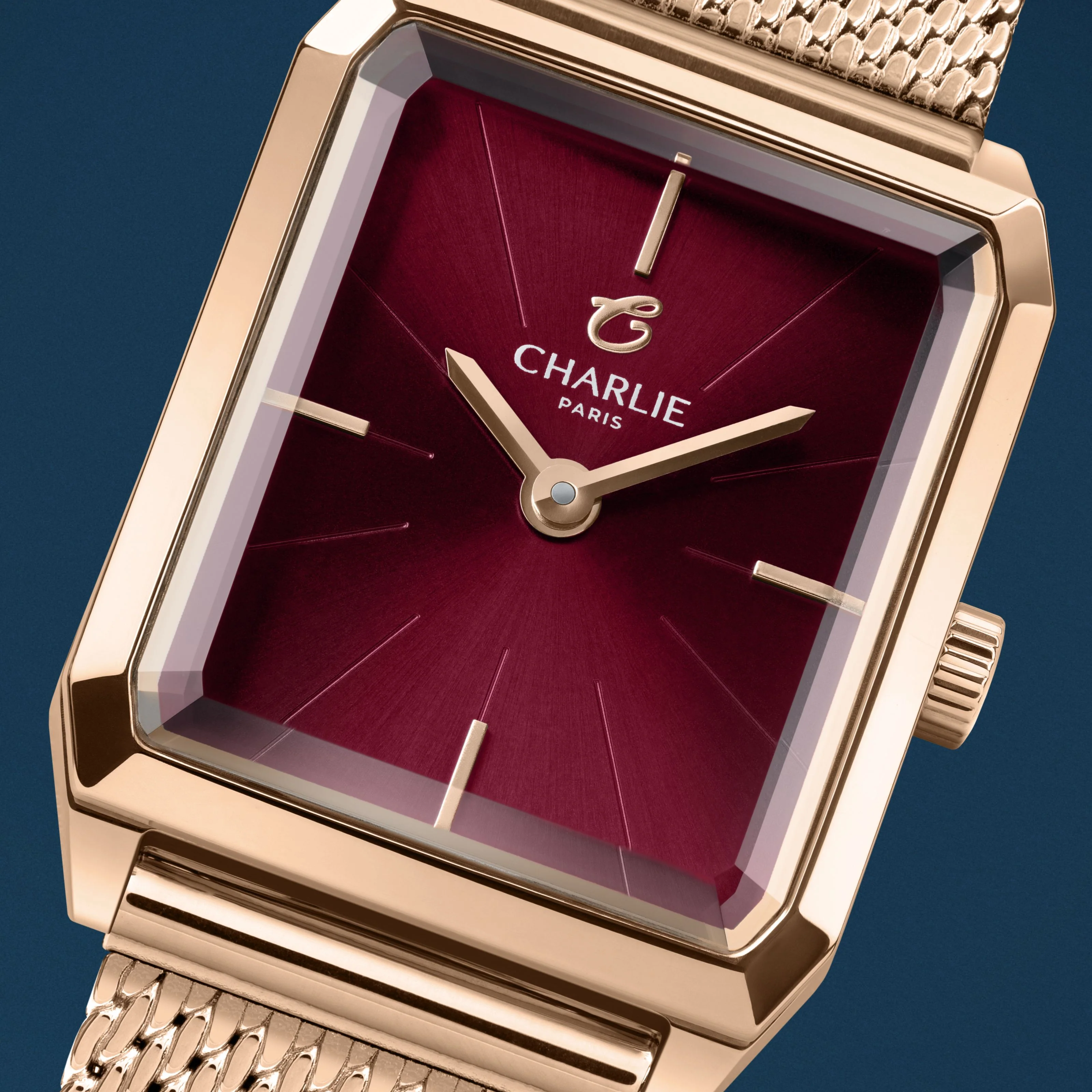 MONCEAU - Doré rose & Bordeaux - Image 3